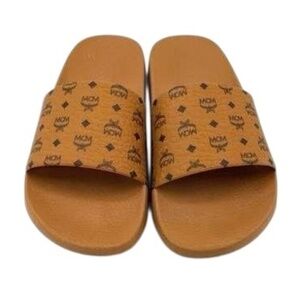 Monogram MCM Print Rubber Slides